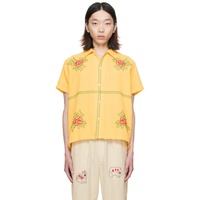 HARAGO Yellow Floral Shirt 241245M192030