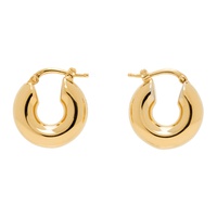 질샌더 Jil Sander Gold Chunky Hoop Earrings 241249F022003