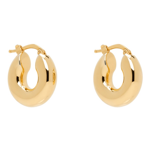 질샌더 질샌더 Jil Sander Gold Chunky Hoop Earrings 241249F022003