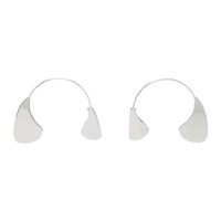 질샌더 Jil Sander Silver Open Hoop Earrings 241249F022007