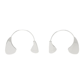 질샌더 Jil Sander Silver Open Hoop Earrings 241249F022007