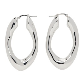 질샌더 Jil Sander Silver Hoop Earrings 241249F022009