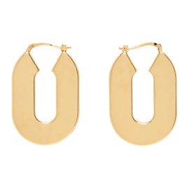 질샌더 Jil Sander Gold Hoop Earrings 241249F022010
