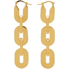 질샌더 Jil Sander Gold Chain Earrings 241249F022012