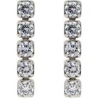 질샌더 Jil Sander Silver Crystal Earrings 241249F022014
