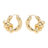 질샌더 Jil Sander Gold Twist Earrings 241249F022024