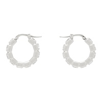 질샌더 Jil Sander Silver Hoop Earrings 241249F022032
