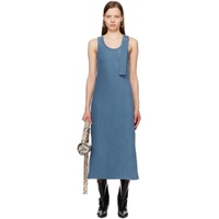 질샌더 Jil Sander Blue Zip Maxi Dress 241249F055007