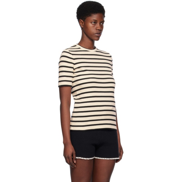 질샌더 질샌더 Jil Sander 오프화이트 Off-White & Black Stripe T-Shirt 241249F110013