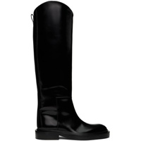 질샌더 Jil Sander Black Knee Tall Boots 241249F115002