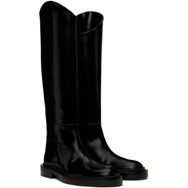 질샌더 질샌더 Jil Sander Black Knee Tall Boots 241249F115002