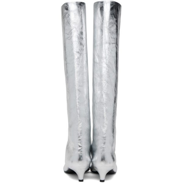 질샌더 질샌더 Jil Sander Silver Metallic Boots 241249F115006