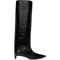 질샌더 Jil Sander Black Pointed Toe Tall Boots 241249F115007