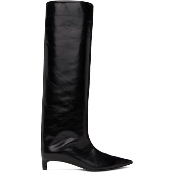 질샌더 질샌더 Jil Sander Black Pointed Toe Tall Boots 241249F115007