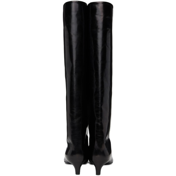 질샌더 질샌더 Jil Sander Black Pointed Toe Tall Boots 241249F115007