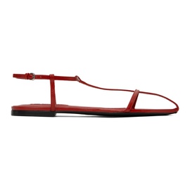 질샌더 Jil Sander Red Flat Sandals 241249F124005