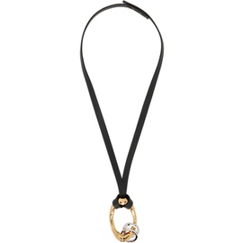 질샌더 Jil Sander Black Leather Necklace 241249M145003