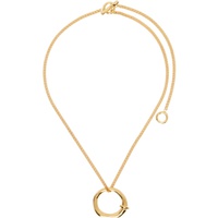 질샌더 Jil Sander Gold Pendant Necklace 241249M145004
