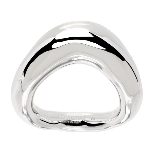 질샌더 질샌더 Jil Sander Silver Logo Ring 241249M147002