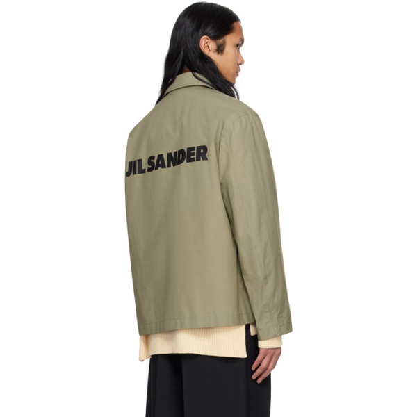 질샌더 질샌더 Jil Sander Khaki Printed Jacket 241249M180005