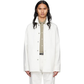 질샌더 Jil Sander White Buttoned Denim Shirt 241249M192000