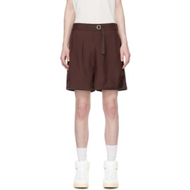 질샌더 Jil Sander Burgundy & Brown Oversized Reversible Shorts 241249M193000