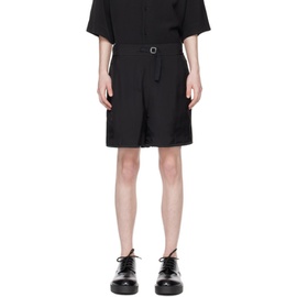 질샌더 Jil Sander Black Oversized Reversible Shorts 241249M193001
