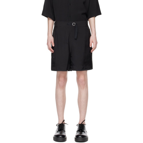질샌더 질샌더 Jil Sander Black Oversized Reversible Shorts 241249M193001