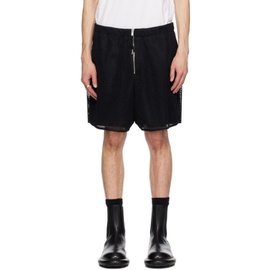 질샌더 Jil Sander Black Layered Shorts 241249M193002