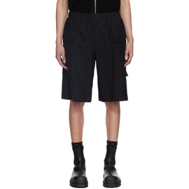 질샌더 Jil Sander Black Drawstring Shorts 241249M193009