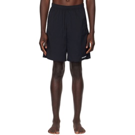 질샌더 Jil Sander Black Printed Swim Shorts 241249M208006
