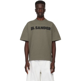 질샌더 Jil Sander Green Printed T-Shirt 241249M213058