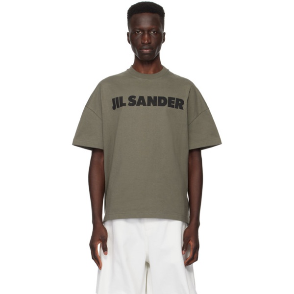 질샌더 질샌더 Jil Sander Green Printed T-Shirt 241249M213058