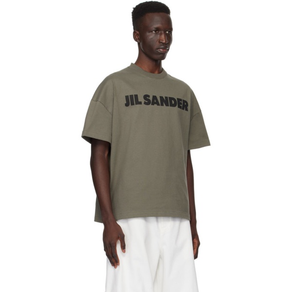 질샌더 질샌더 Jil Sander Green Printed T-Shirt 241249M213058