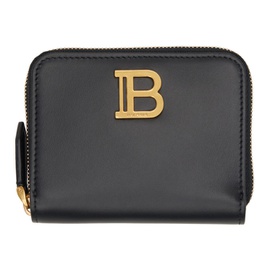발망 Balmain Black B-Buzz Leather Wallet 241251F040000