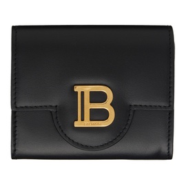 발망 Balmain Black B-Buzz Leather Wallet 241251F040001