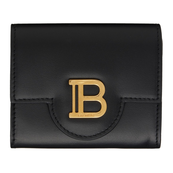 발망 발망 Balmain Black B-Buzz Leather Wallet 241251F040001