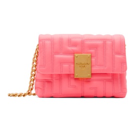 발망 Balmain Pink 1945 Soft Mini Quilted Leather Bag 241251F048017