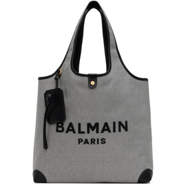 발망 Balmain Black & White B Army Grocery Bag 241251F049011