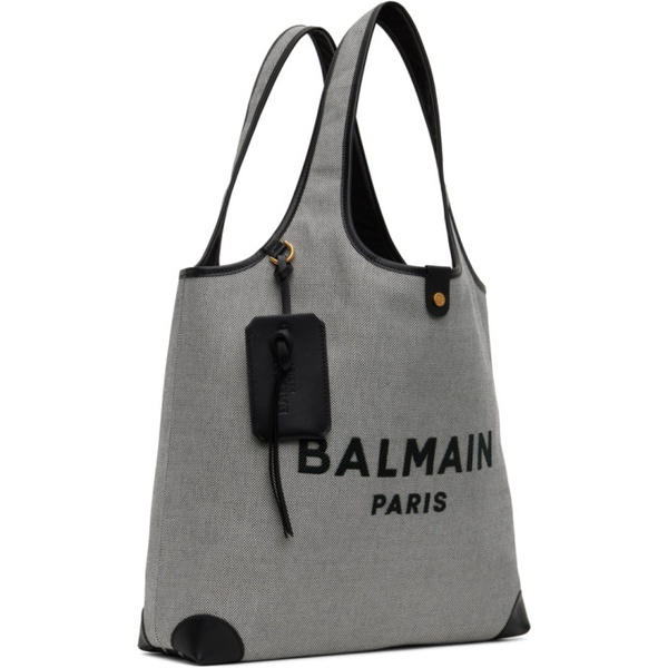 발망 발망 Balmain Black & White B Army Grocery Bag 241251F049011