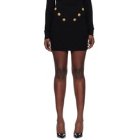 발망 Balmain Black High-Rise Miniskirt 241251F090008