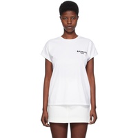 발망 Balmain White Flocked T-Shirt 241251F110010