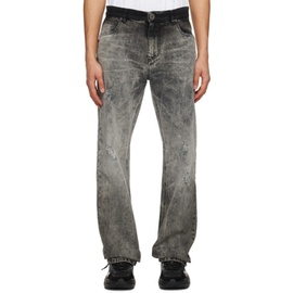 발망 Balmain Gray Stonewashed Jeans 241251M186002