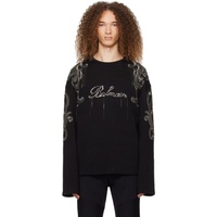 발망 Balmain Black Chain Sweatshirt 241251M204000