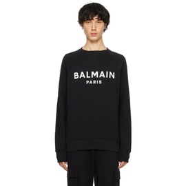 발망 Balmain Black Printed Sweatshirt 241251M204013