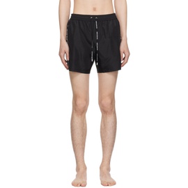 발망 Balmain Black Printed Swim Shorts 241251M208006