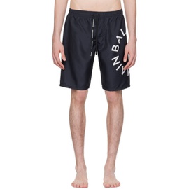 발망 Balmain Black Printed Swim Shorts 241251M208011