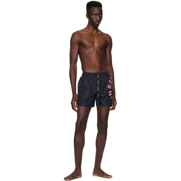발망 발망 Balmain Black Printed Swim Shorts 241251M208012