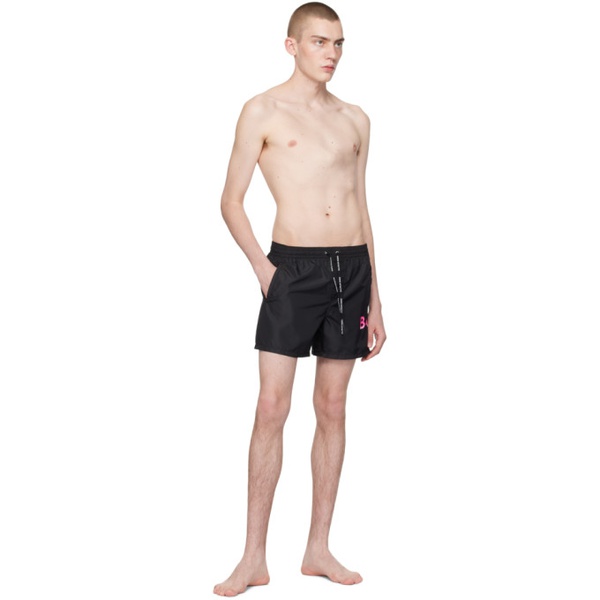 발망 발망 Balmain Black Printed Swim Shorts 241251M208014