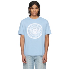 발망 Balmain Blue Coin T-shirt 241251M213016